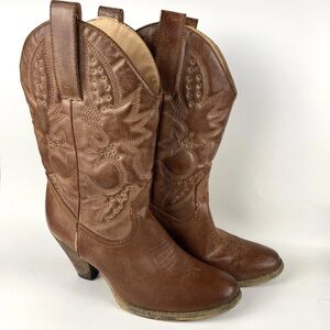 Very Volatile Brown Western Leather Boots